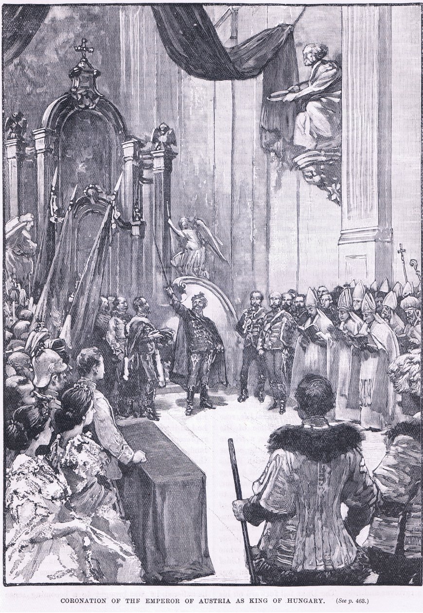 Kroning van de Keizer van Oostenrijk als Koning van Hongarije, 1868 door Henry Marriott Paget
