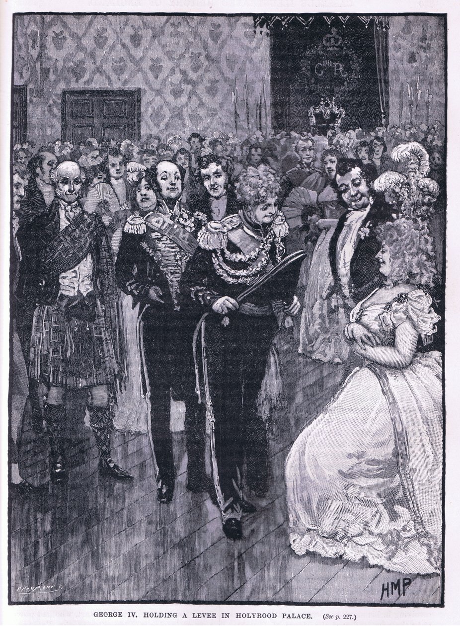 George IV houdt een ontvangst in Holyrood Palace 1822 door Henry Marriott Paget