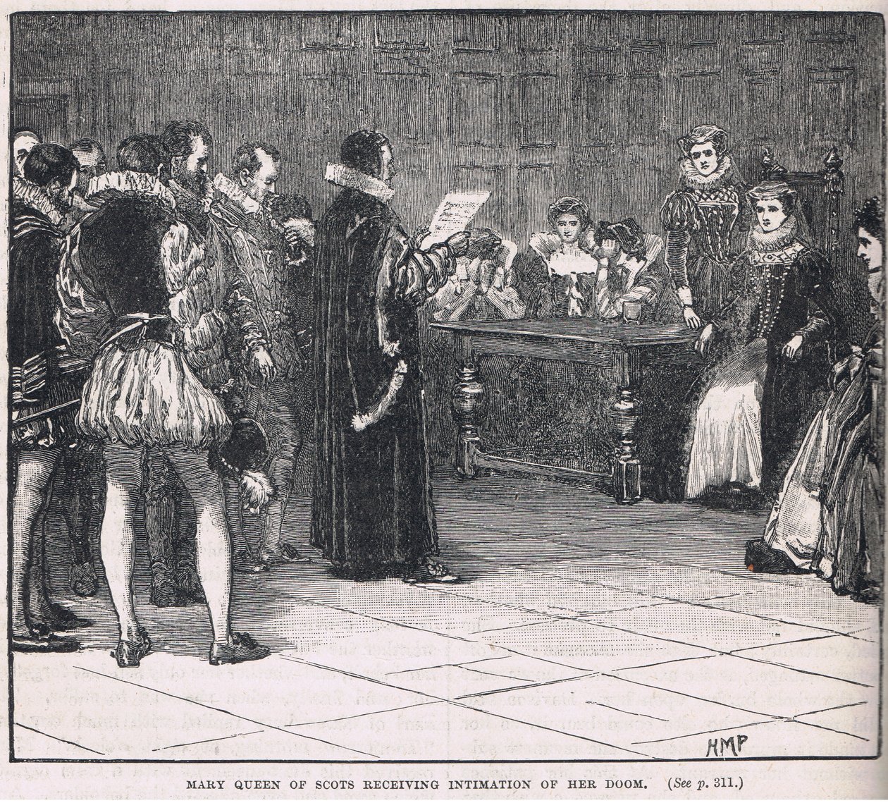 Mary Queen of Scots ontvangt bericht van haar lot door Henry Marriott Paget