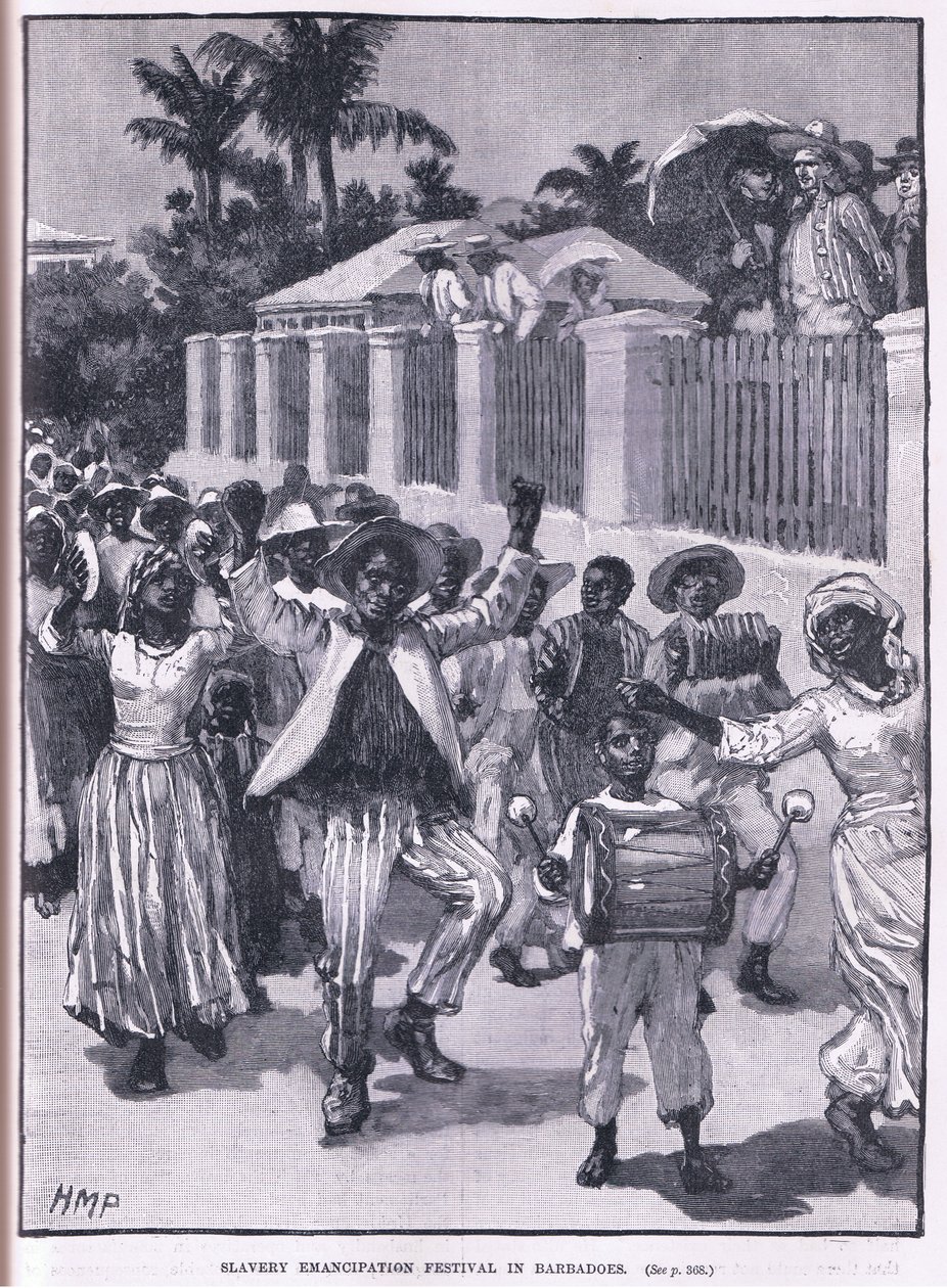Slavernij emancipatie festival in Barbados 1834 door Henry Marriott Paget