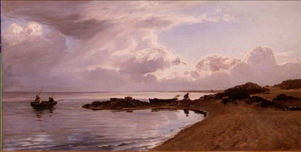 Mosselen verzamelen, noordkust van Wales door Henry Moore