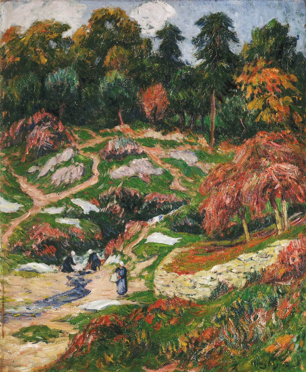 De wasserij in Doelan, Finistère door Henry Moret