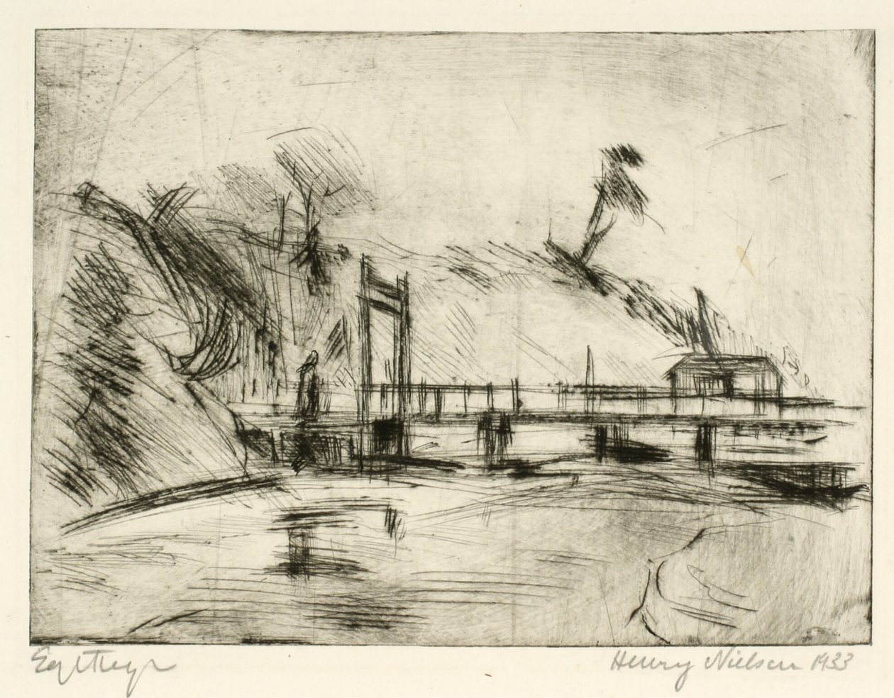 Brug over de vestinggracht door Henry Nielsen