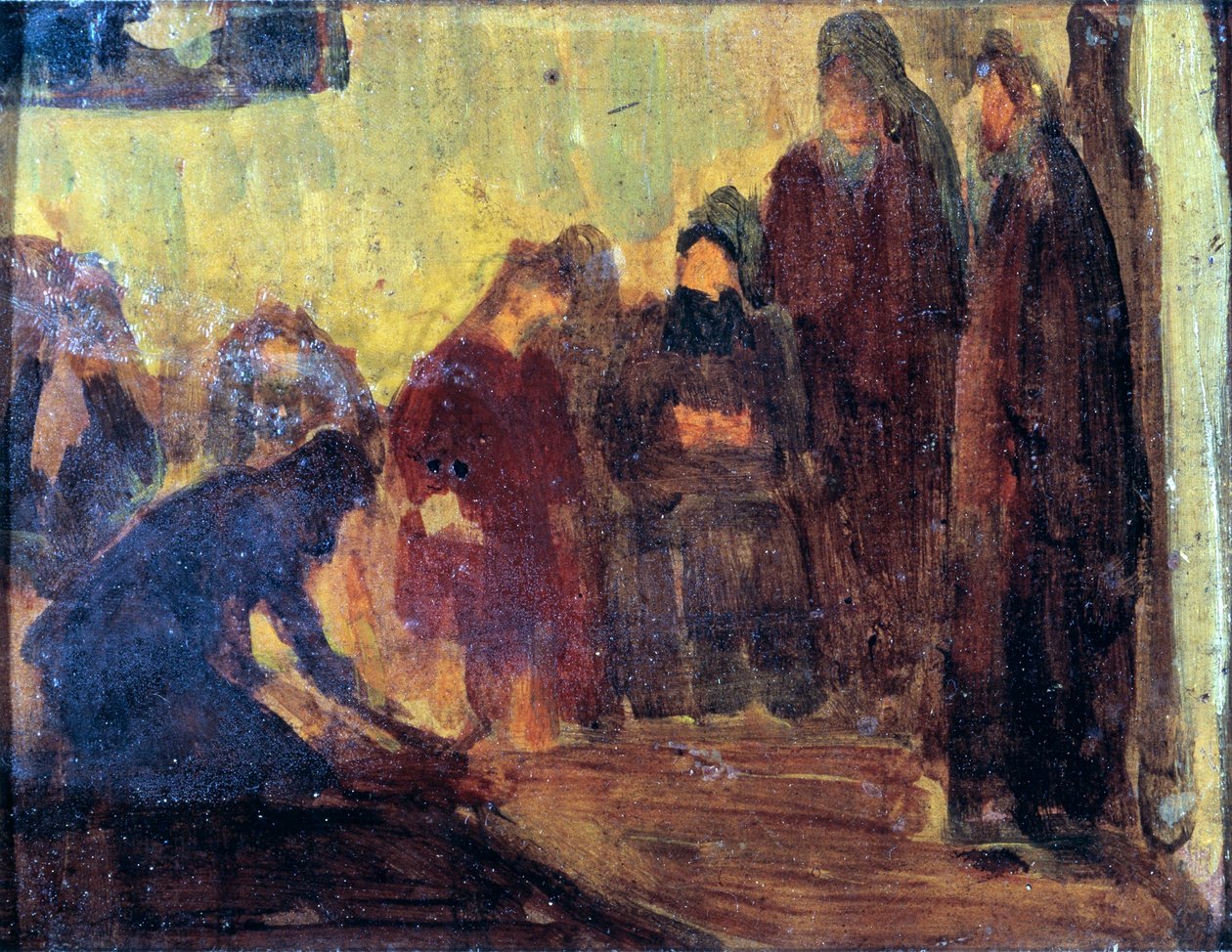 Studie, Christus wast de voeten van de discipelen door Henry Ossawa Tanner
