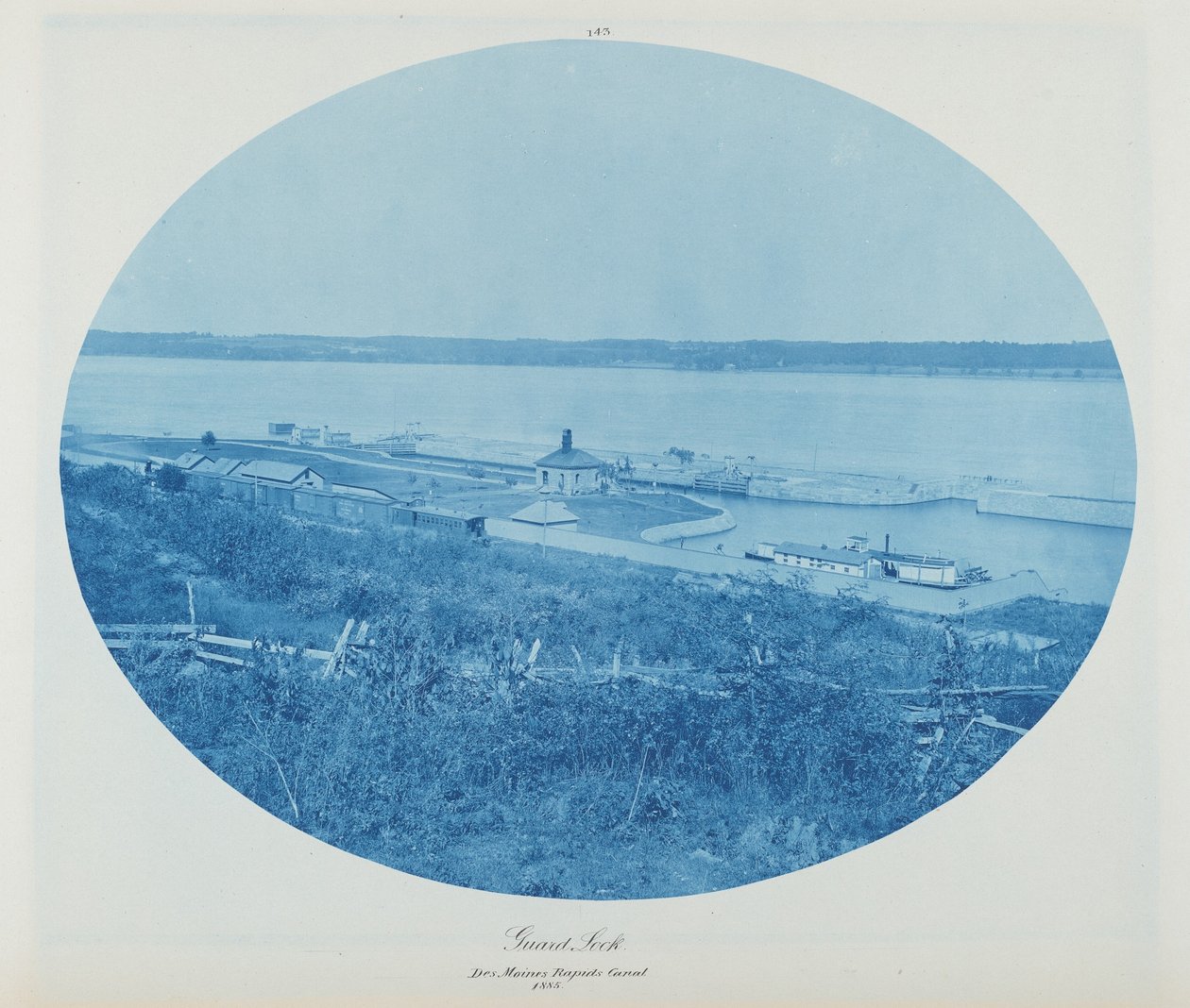 Beschermrots, Des Moines Rapids-kanaal L.W.,1885 (foto) door Henry Peter Bosse