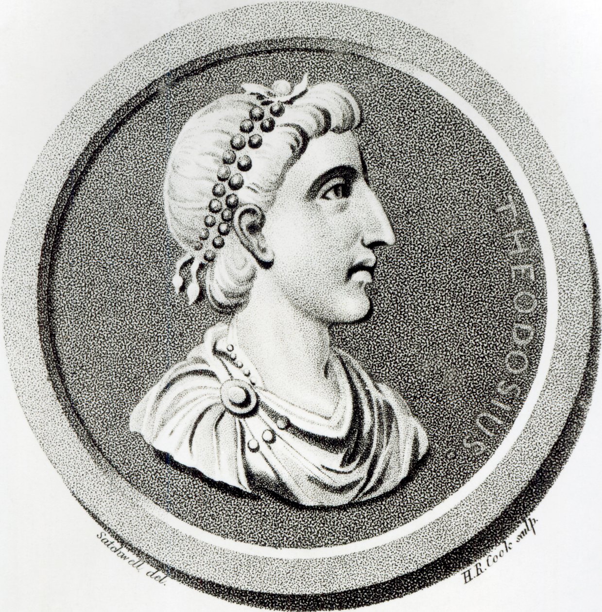 Portret van Theodosius, uit 