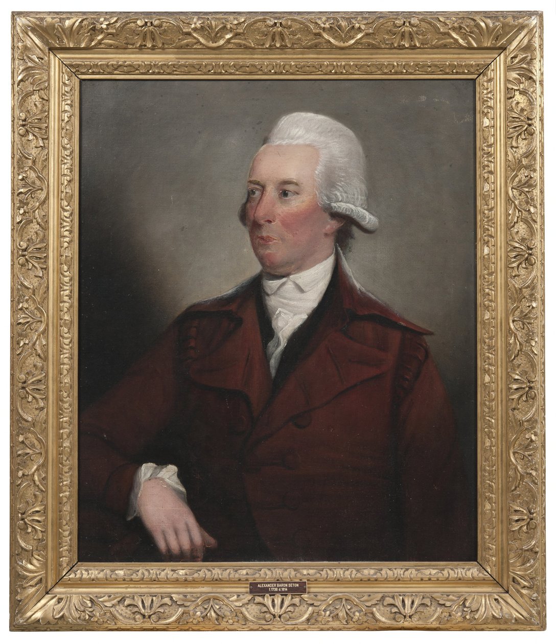 Alexander Baron Seton (1738-1814), doctor in de rechten, grootgrondbezitter, geboren in Schotland, werkzaam in Zweden en Schotland, gehuwd met 1. Elizabeth Angus, 2. Anne Innes of Cathlow, neef en adoptiefzoon van George Seton, eigenaar van Ekolsund door Henry Raeburn