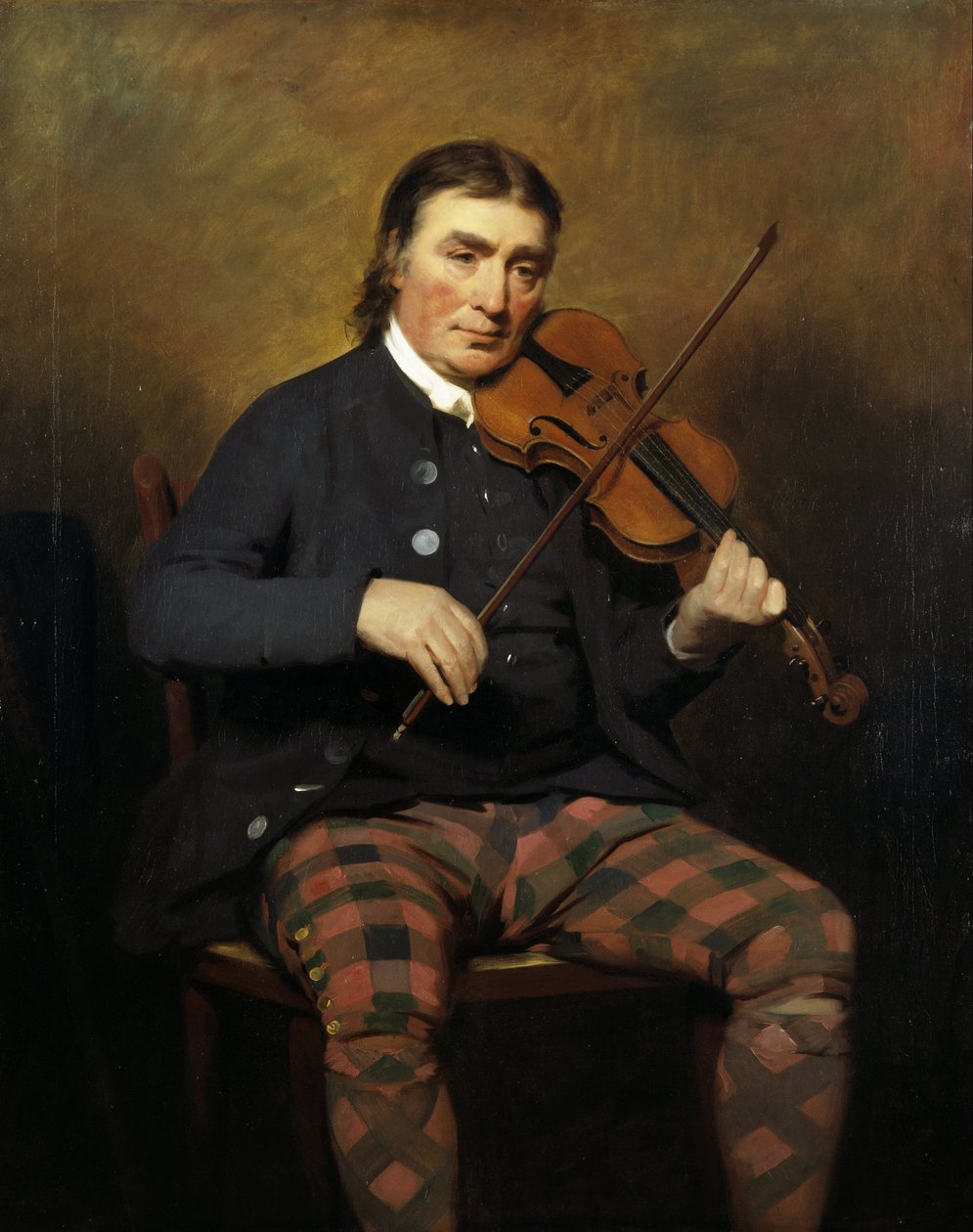 Niel Gow, 1727 - 1807. Violist en componist door Henry Raeburn