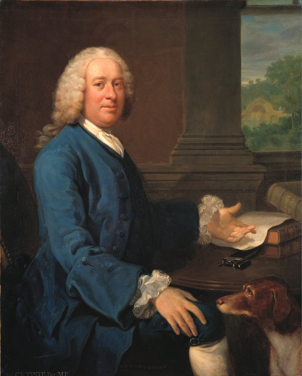 Sir Charles Kemeys-Tynte (1710-1785) (Oil on Canvas) door Henry S. Parkerman