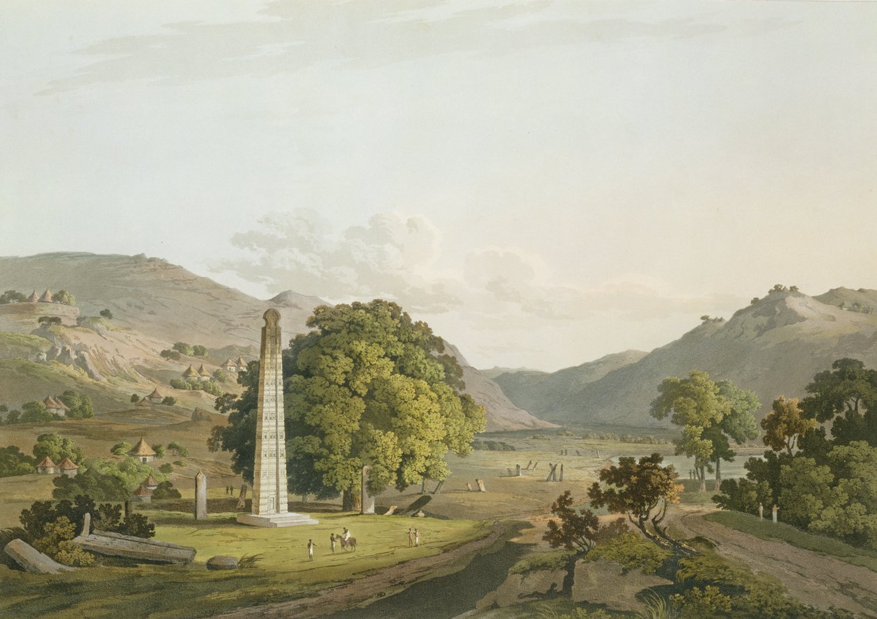 De Obelisk bij Axum, gegraveerd door Daniel Havell, 1809 door Henry Salt