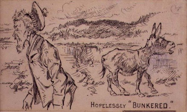 Hopeloos in de bunker, illustratie uit 