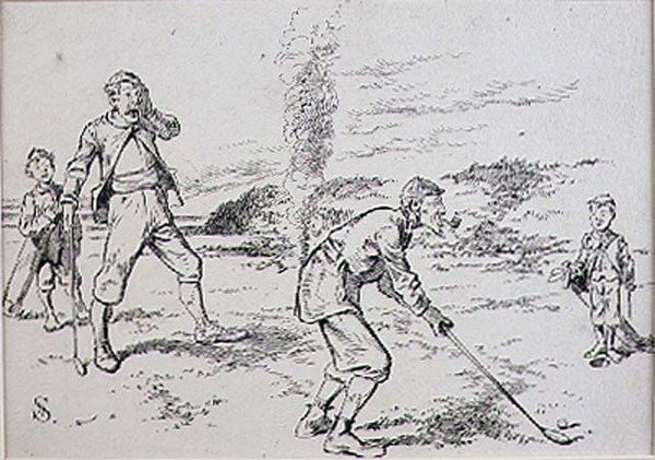 De verstrooide golfer, illustratie uit 
