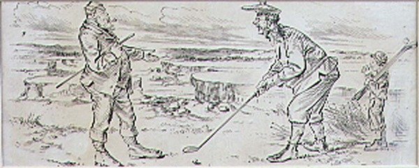 De aarzelende golfer, illustratie uit 