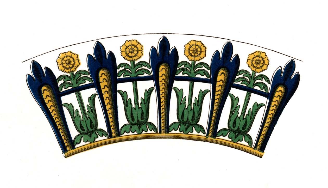 Detail van een geëmailleerde schaal, begin 17e eeuw, 1843 door Henry Shaw