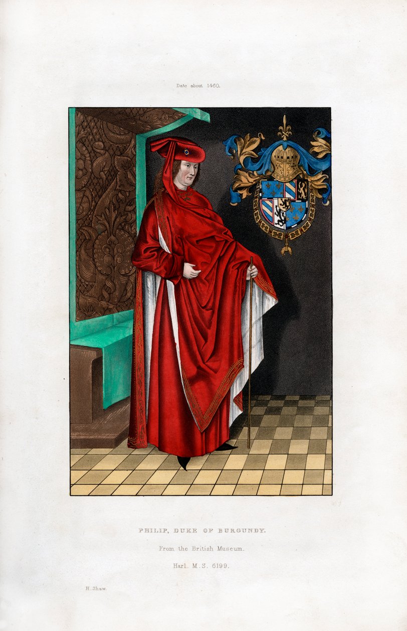 Philip, Hertog van Bourgondië, ca. 1460, 1843 door Henry Shaw