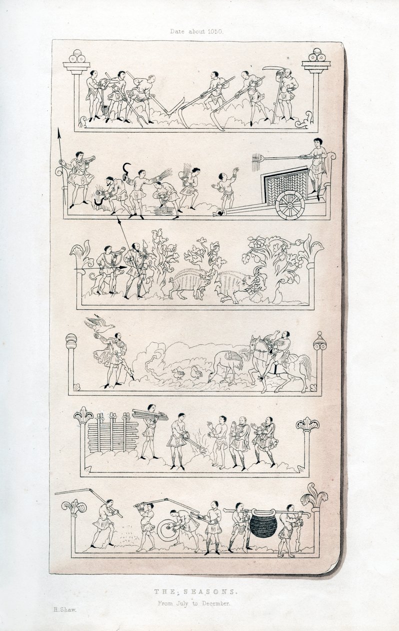 De Seizoenen, c1050, 1843 door Henry Shaw