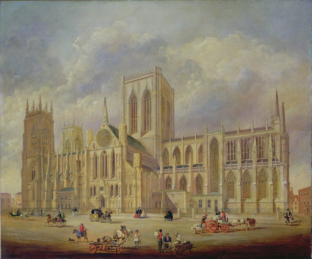 York Minster vanuit het zuiden (olieverf op doek) door Henry Shaw