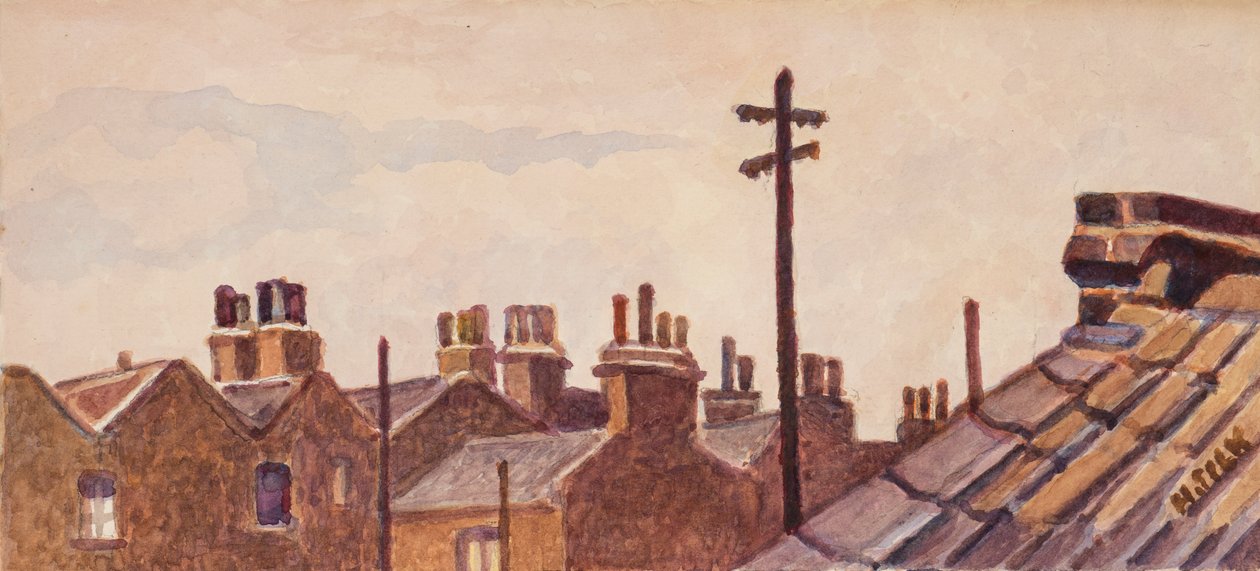 Daken vanaf Rounton Road, ca. 1930 door Henry Silk