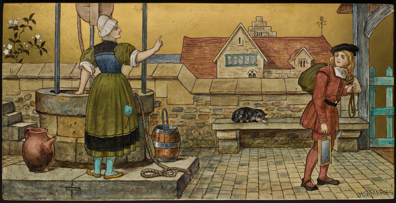 De Schooljongen, plaquette met een illustratie uit Shakespeares Seven Ages, Minton aardewerk, Staffordshire, 1874 door Henry Stacey after Marks