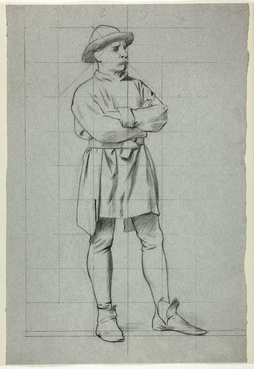 Man met gevouwen armen door Henry Stacy Marks