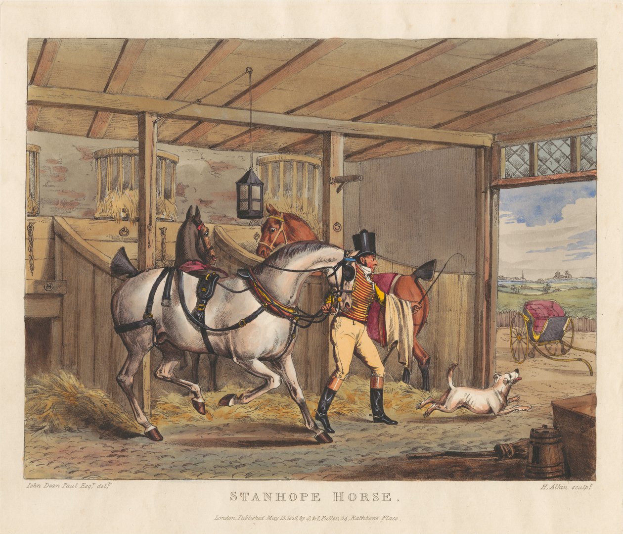 Paarden [set van zes]:   2. Stanhope-paard door Henry Thomas Alken