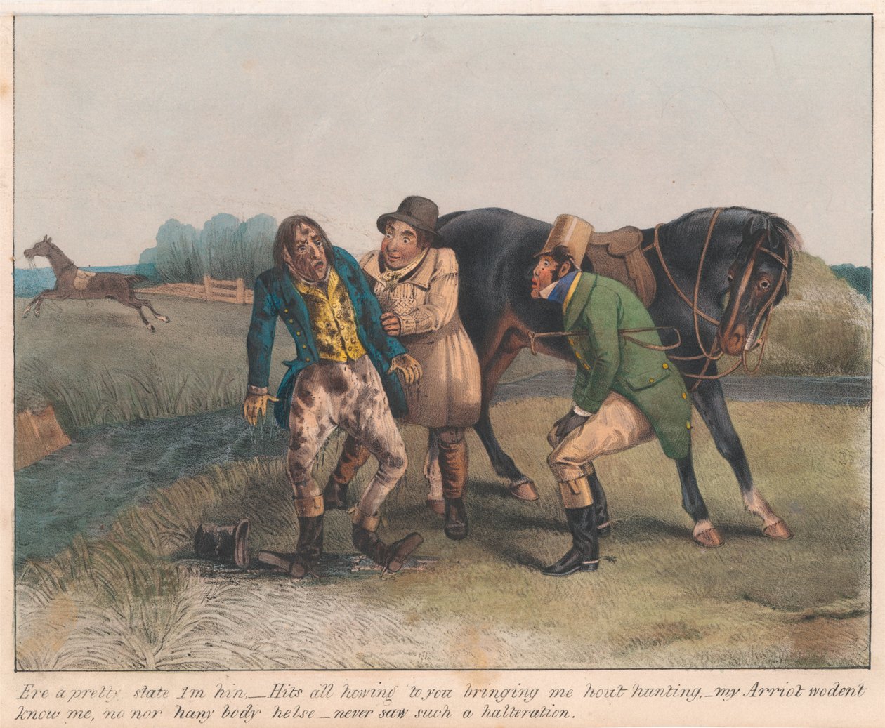 Set van twaalf met titelpagina: Sporting Satirist door Henry Thomas Alken
