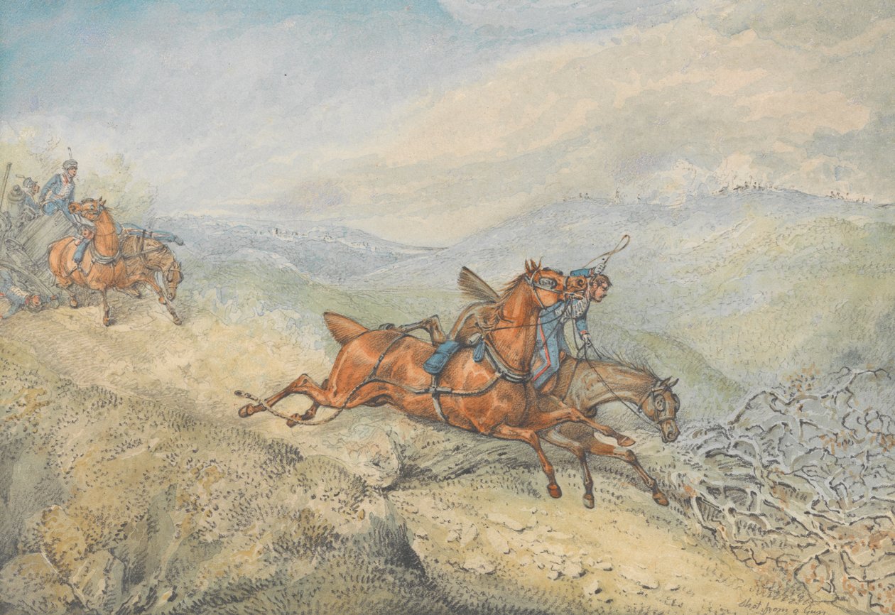 Geschoten uit een kanon door Henry Thomas Alken