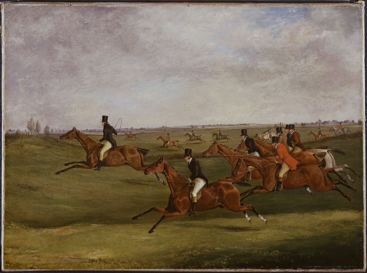 De Grand Leicestershire Steeplechase, 12 maart 1829: In volle vaart door Henry Thomas Alken