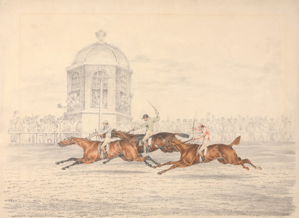 De St. Leger, Doncaster: de finish door Henry Thomas Alken