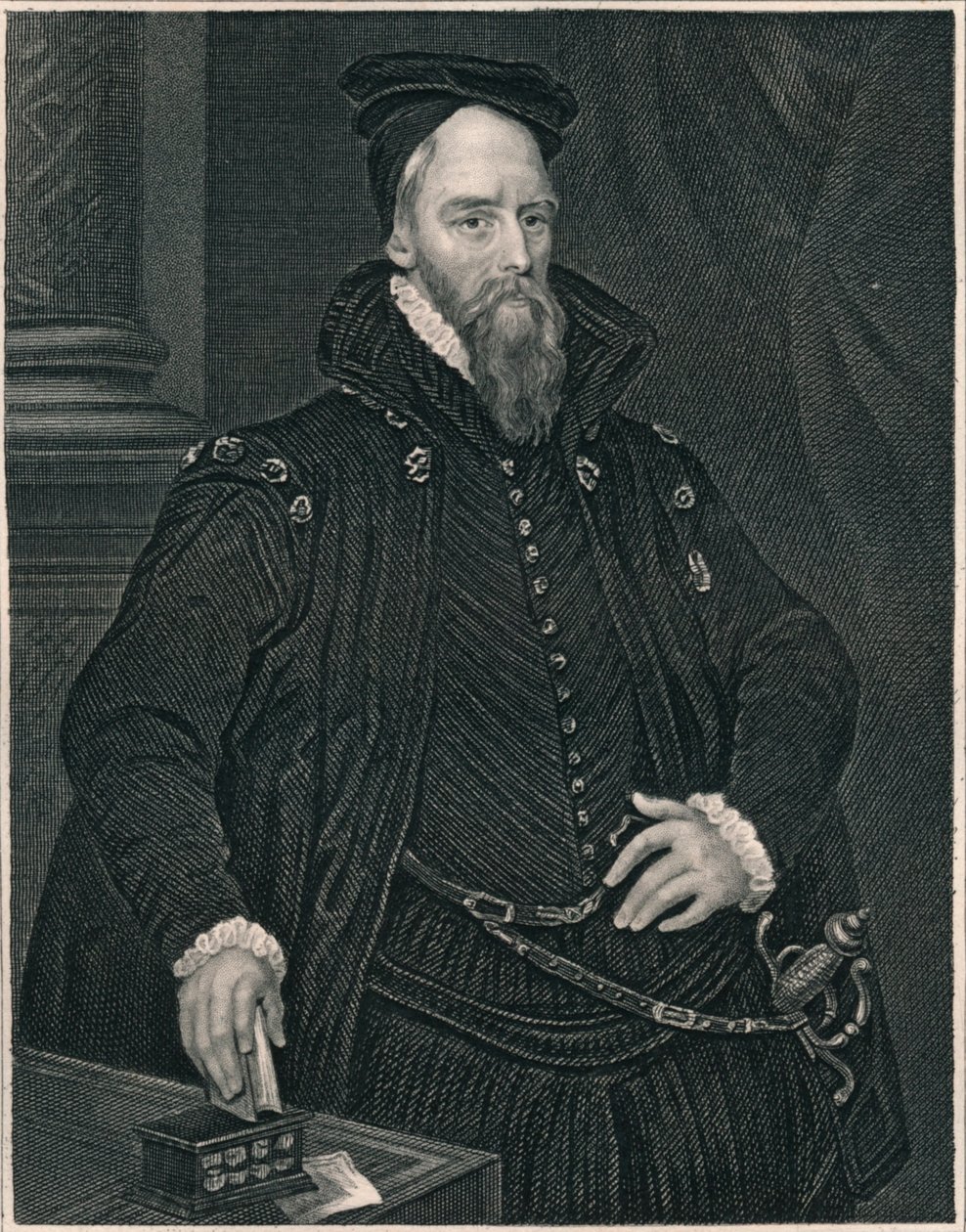 Ambrose Dudley, Graaf van Warwick, begin-midden 19e eeuw door Henry Thomas Ryall