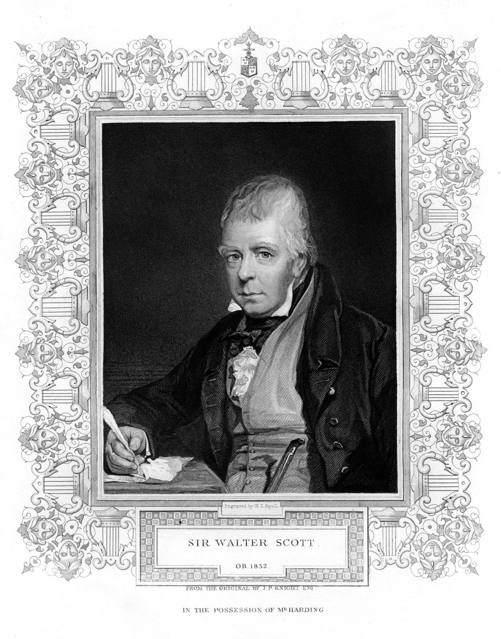 Sir Walter Scott, 1e Baronet, productief Schots historicus en dichter door Henry Thomas Ryall