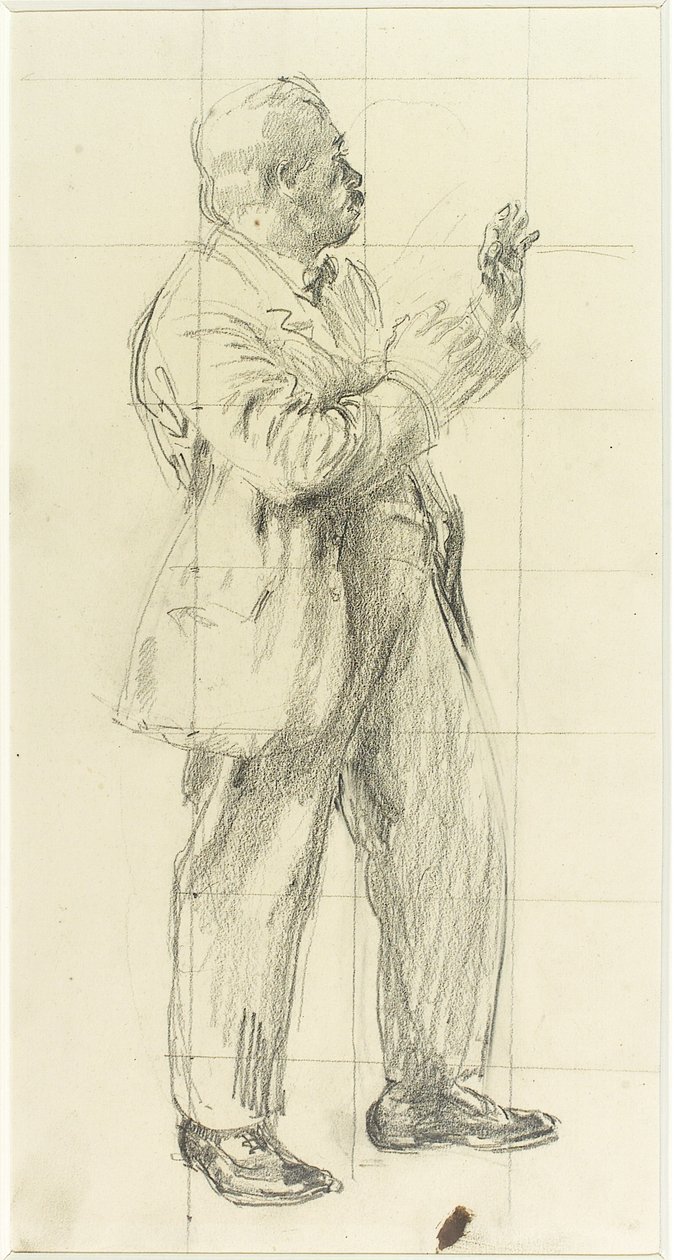 Portret van een Man door Henry Tonks