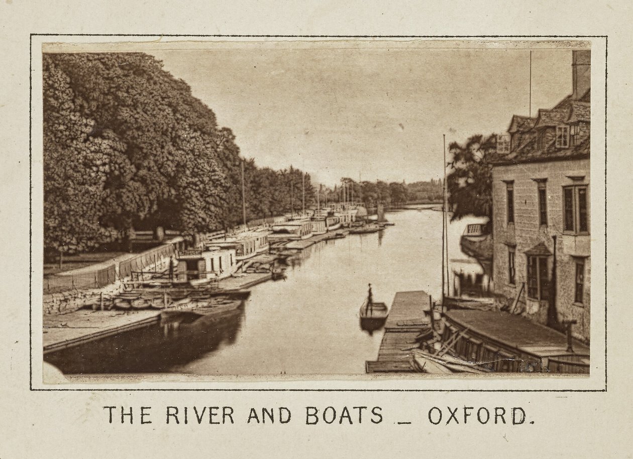 De rivier en boten - Oxford door Henry W. Taunt
