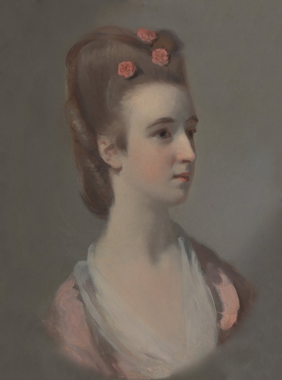 Portret van een vrouw, mogelijk Miss Nettlethorpe door Henry Walton
