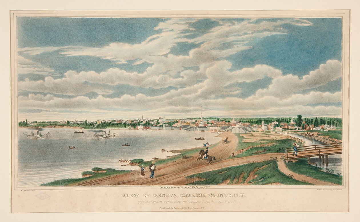 Uitzicht op Geneva, Ontario County, N.Y. door Henry Walton