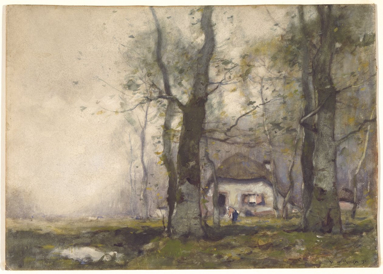 Hut in het Bos door Henry Ward Ranger