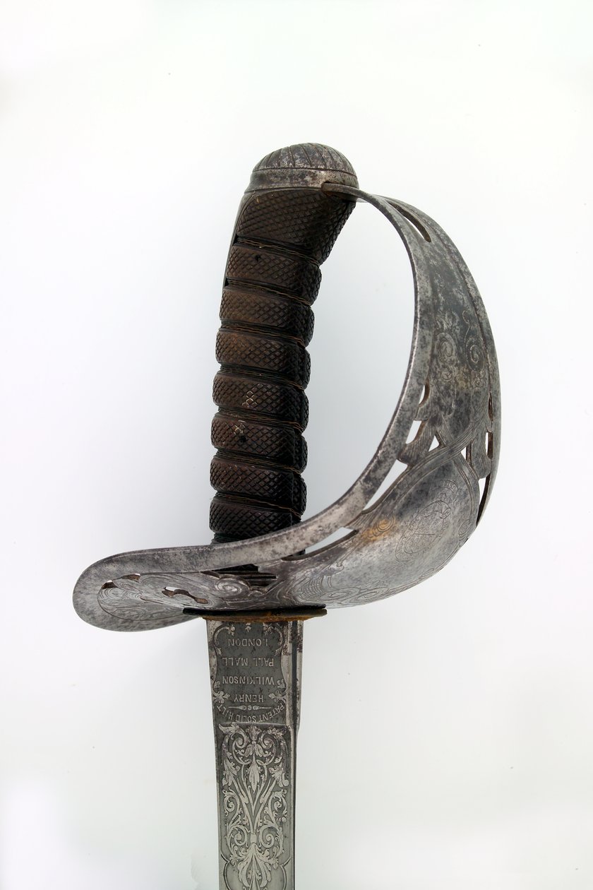 Zwaard van een artillerieofficier behorend tot kapitein Tyrwhitt Pulman, Bengal Artillery, 1859 door Henry Wilkinson