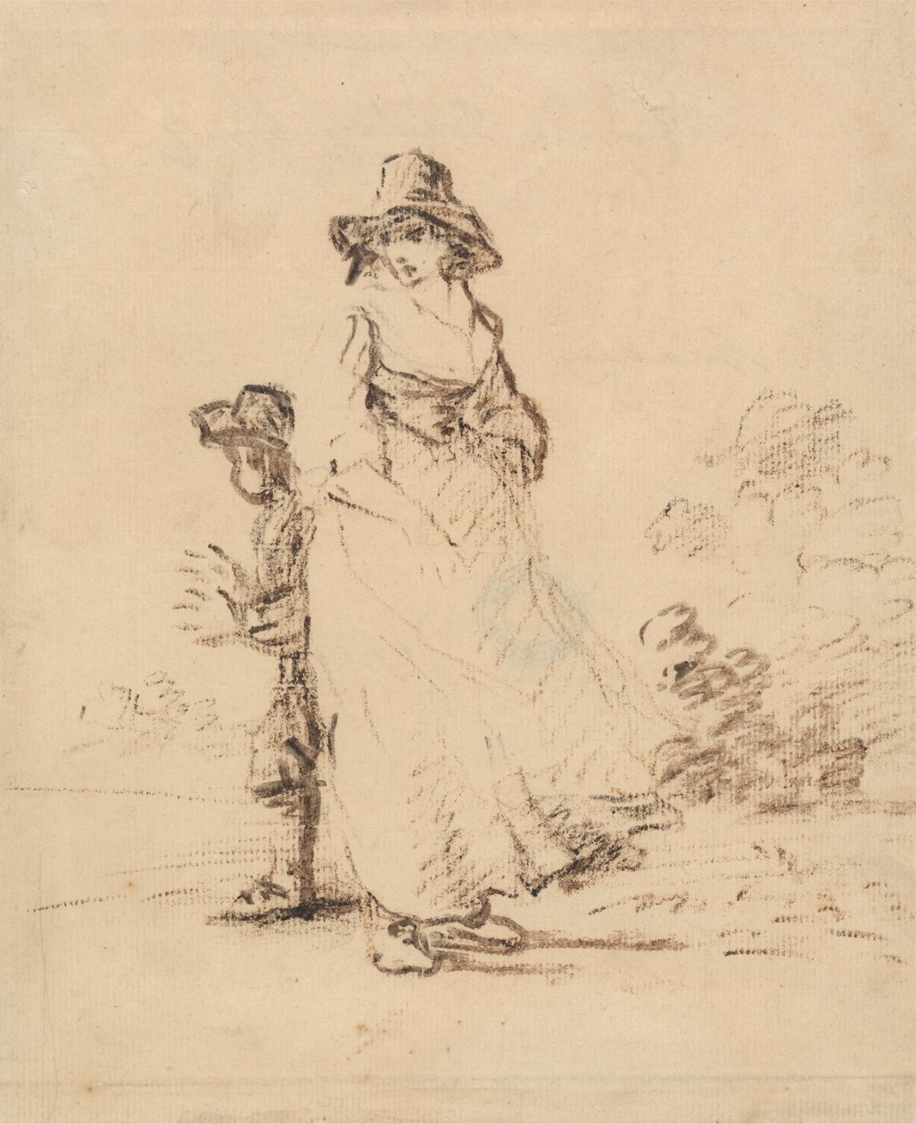 Een plattelandsjongen en meisje door Henry William Bunbury