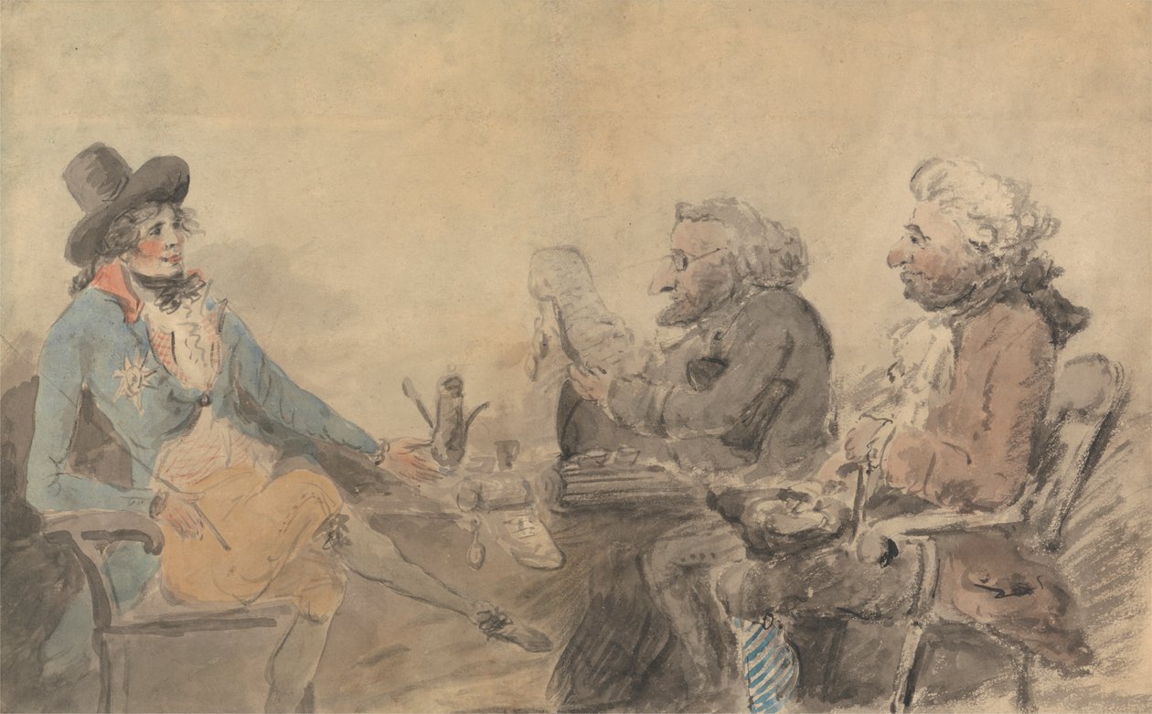 De prins-regent en de geldschieters door Henry William Bunbury