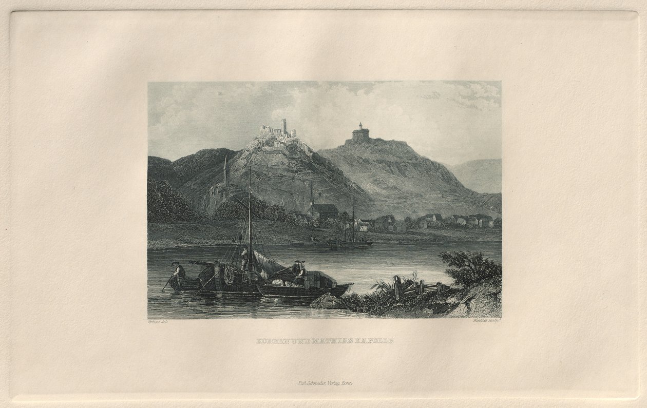 Das Malerische und Romantische Rheinland: Kobern und Mathias Kapelle door Henry Winkles