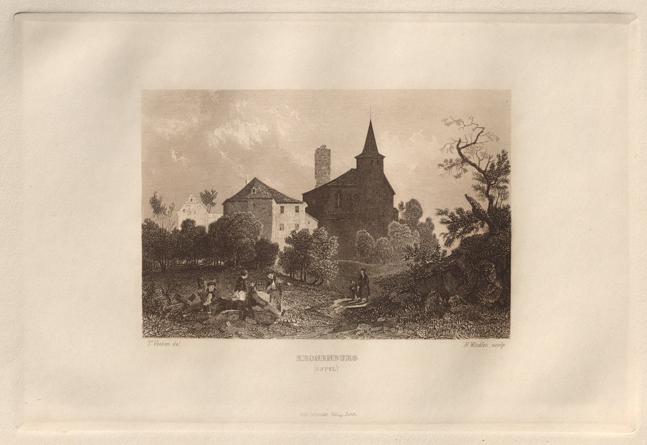 Das Malerische und Romantische Rheinland: Kronenburg Eifel, 1928 door Henry Winkles