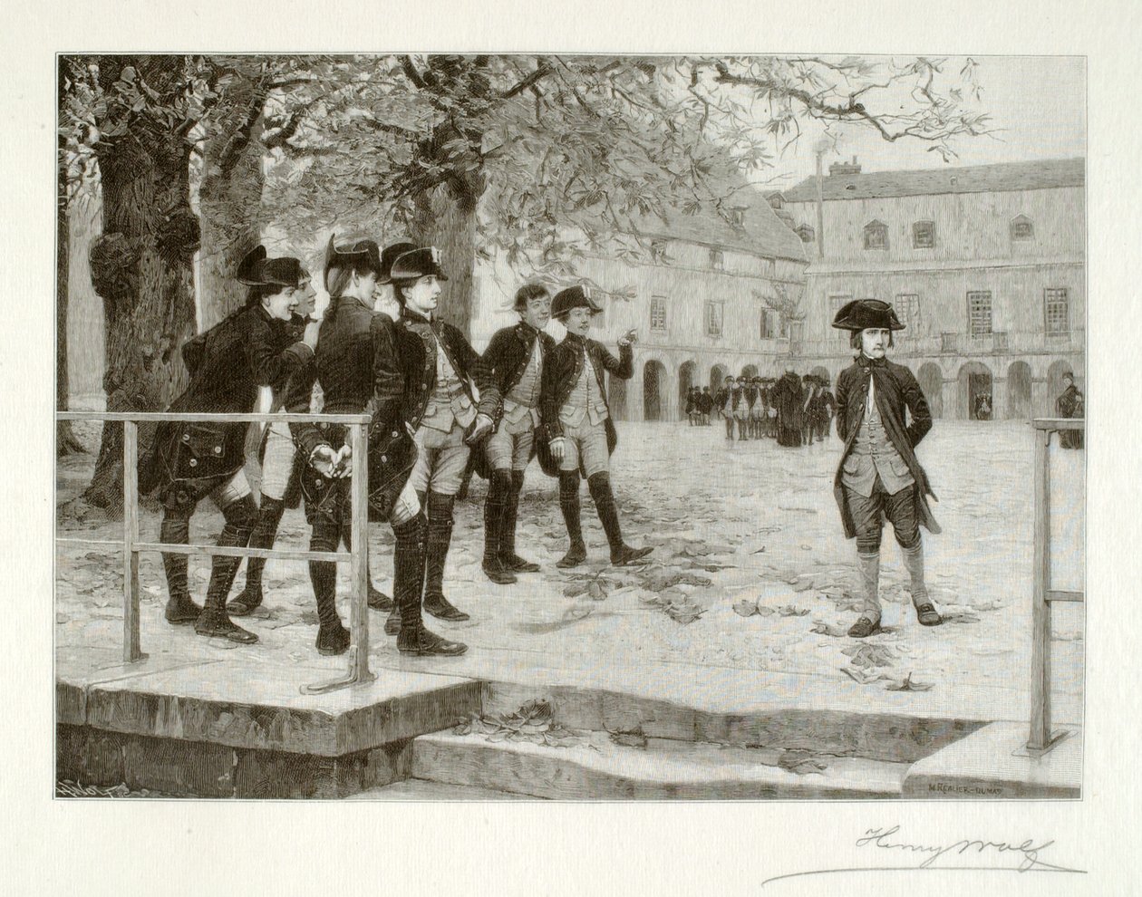 Bonaparte, de Nieuweling, op de School van Brienne door Henry Wolf