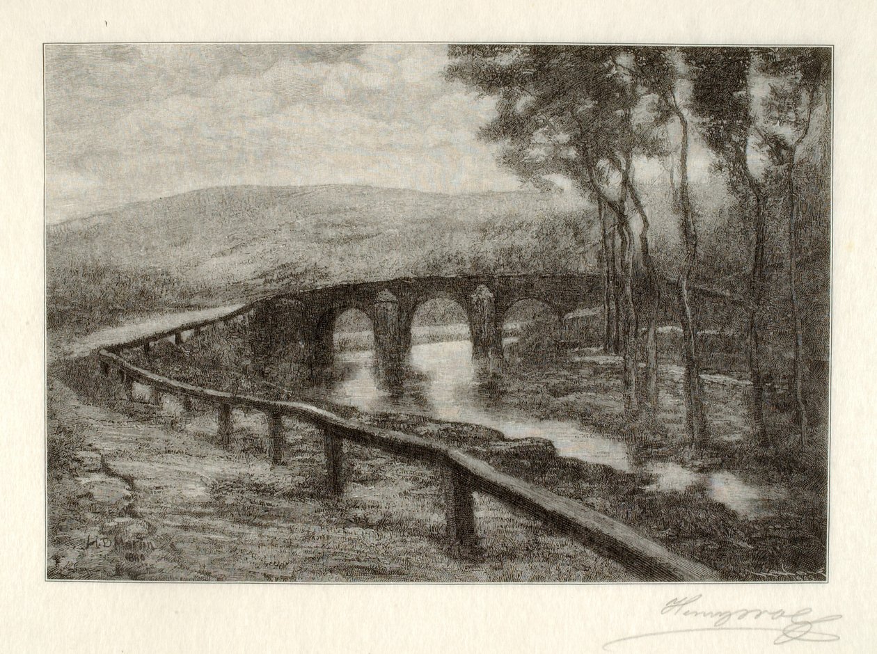 Oude Normandische brug door Henry Wolf