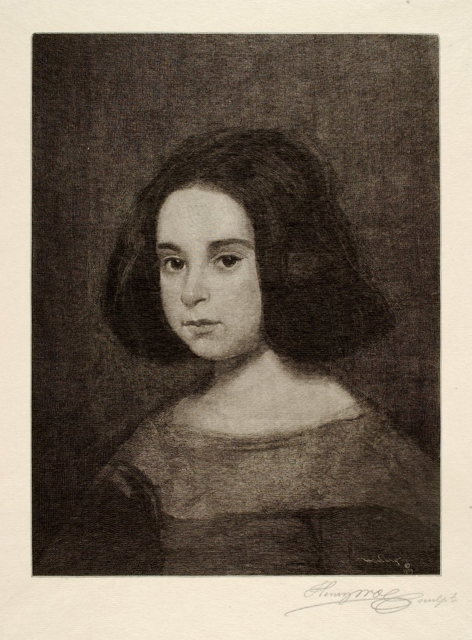 Portret van een jong meisje door Henry Wolf