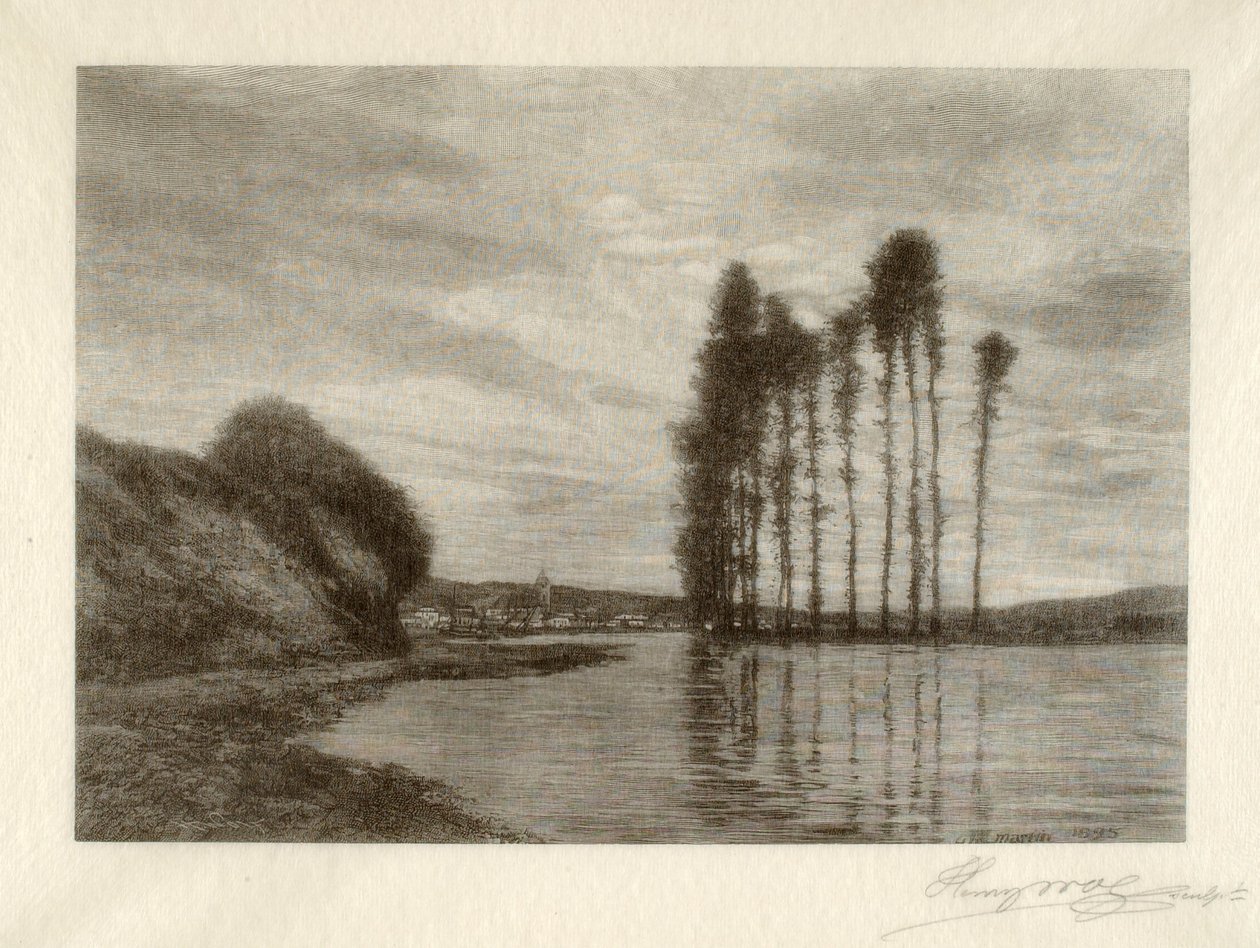 Uitzicht op de Seine (Harp der Winden) door Henry Wolf