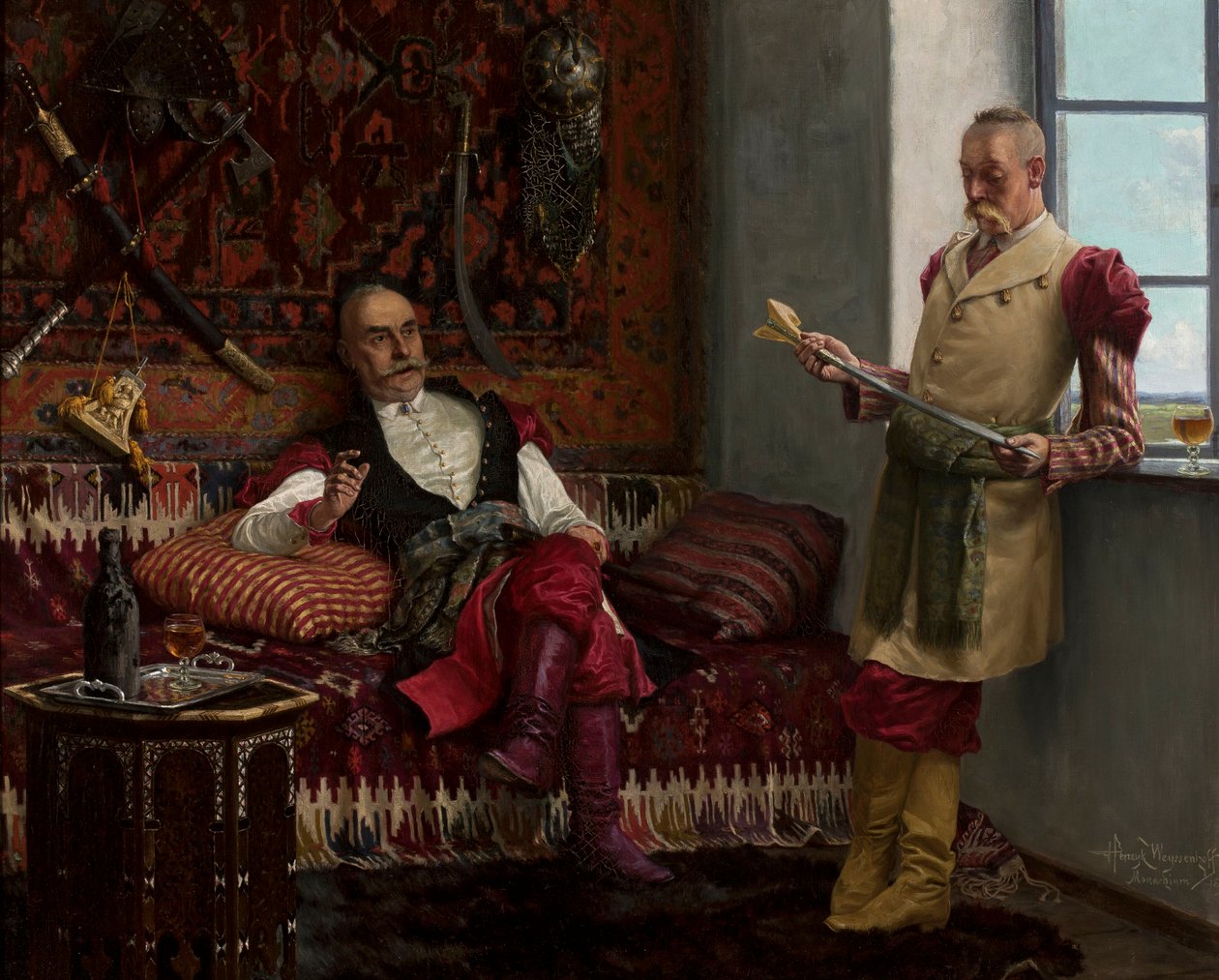 Adelscène - Geschiedenis van de kinzhal. Geschiedenis van yatagan. door Henryk Weyssenhoff