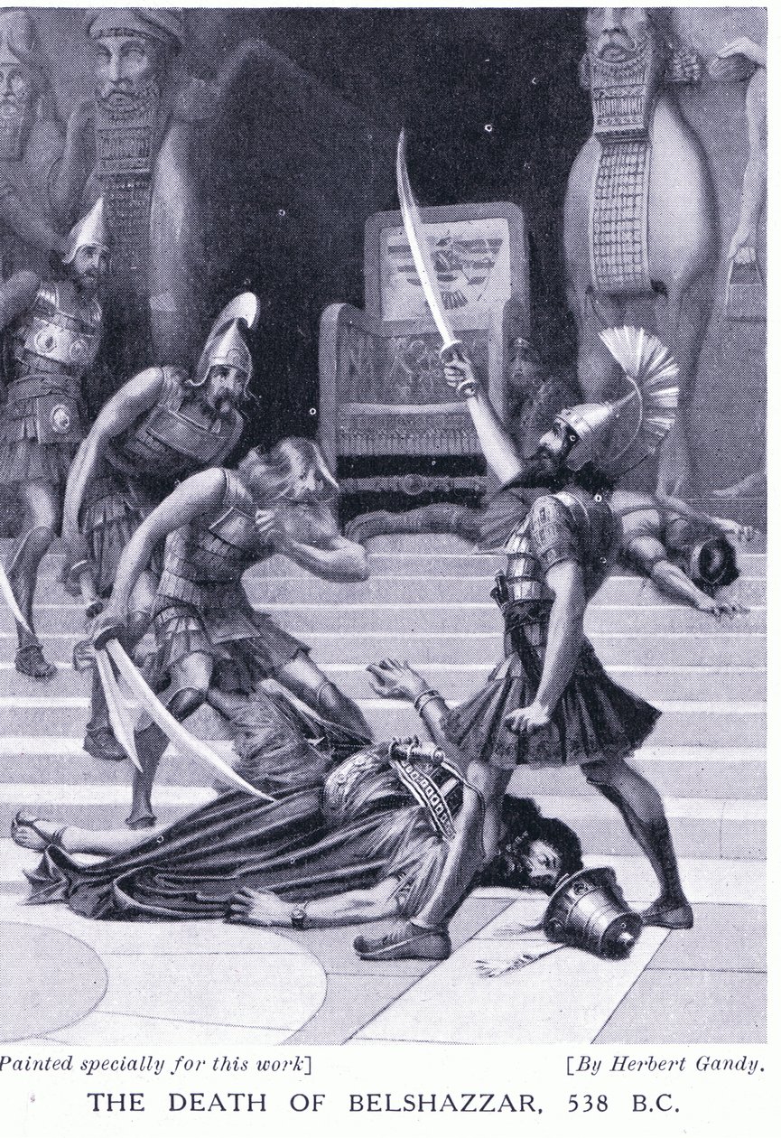 De dood van Belsazar 538 v.Chr. door Herbert Gandy