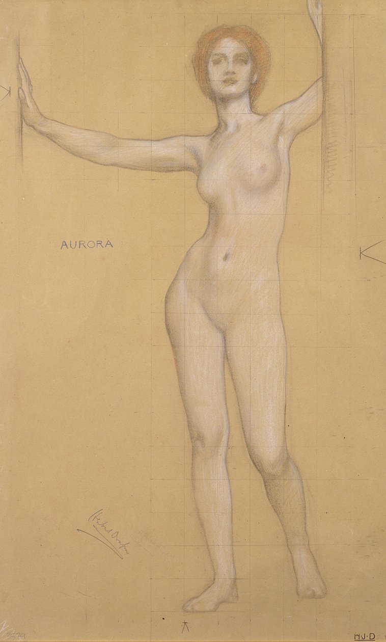 Aurora - Studie voor de Poorten van de Dageraad door Herbert James Draper
