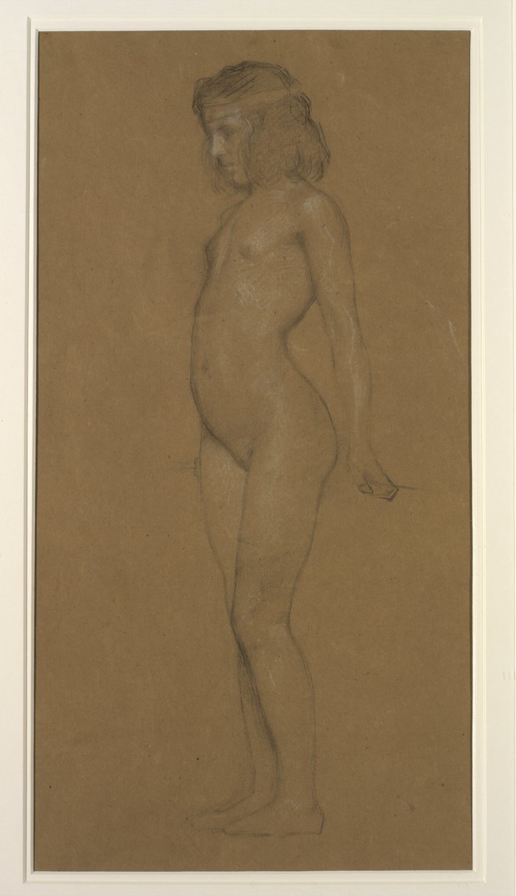 Studie van een jong meisje door Herbert James Draper