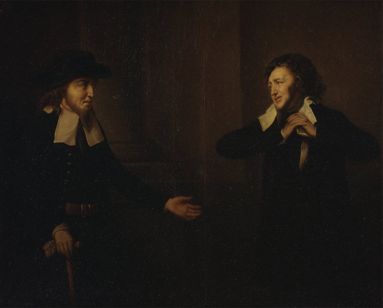 Shylock en Tubal uit De Koopman van Venetië door Herbert Stoppelaer